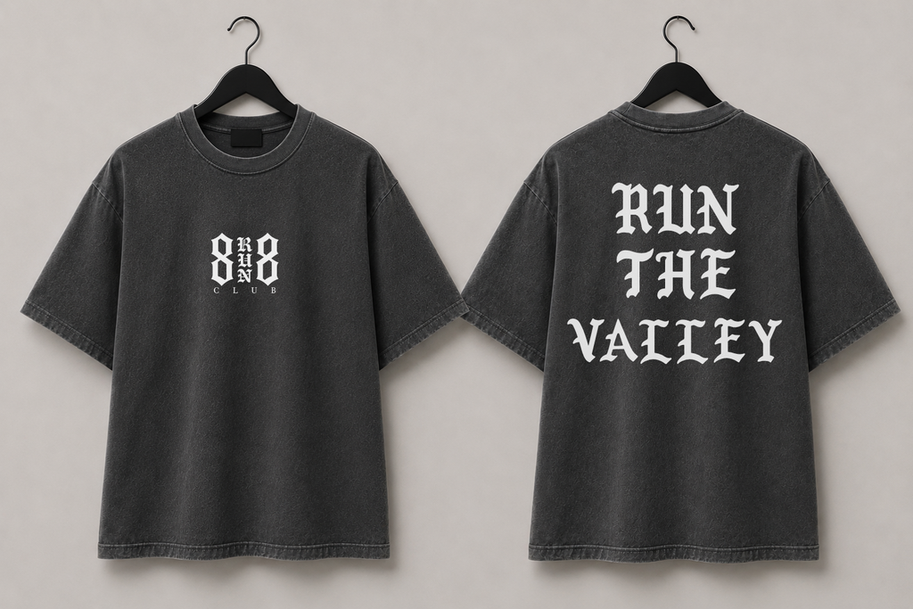 Run The Valley Tee - Mineral Wash Black