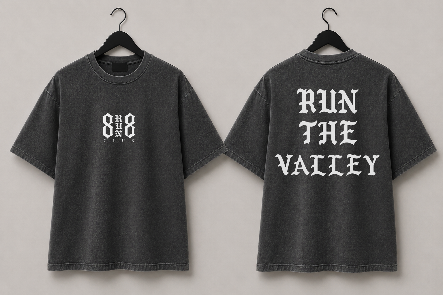 Run The Valley Tee - Mineral Wash Black