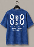 8Run8Club Champions Tee - Mineral Wash Royal Blue *LIMITED *