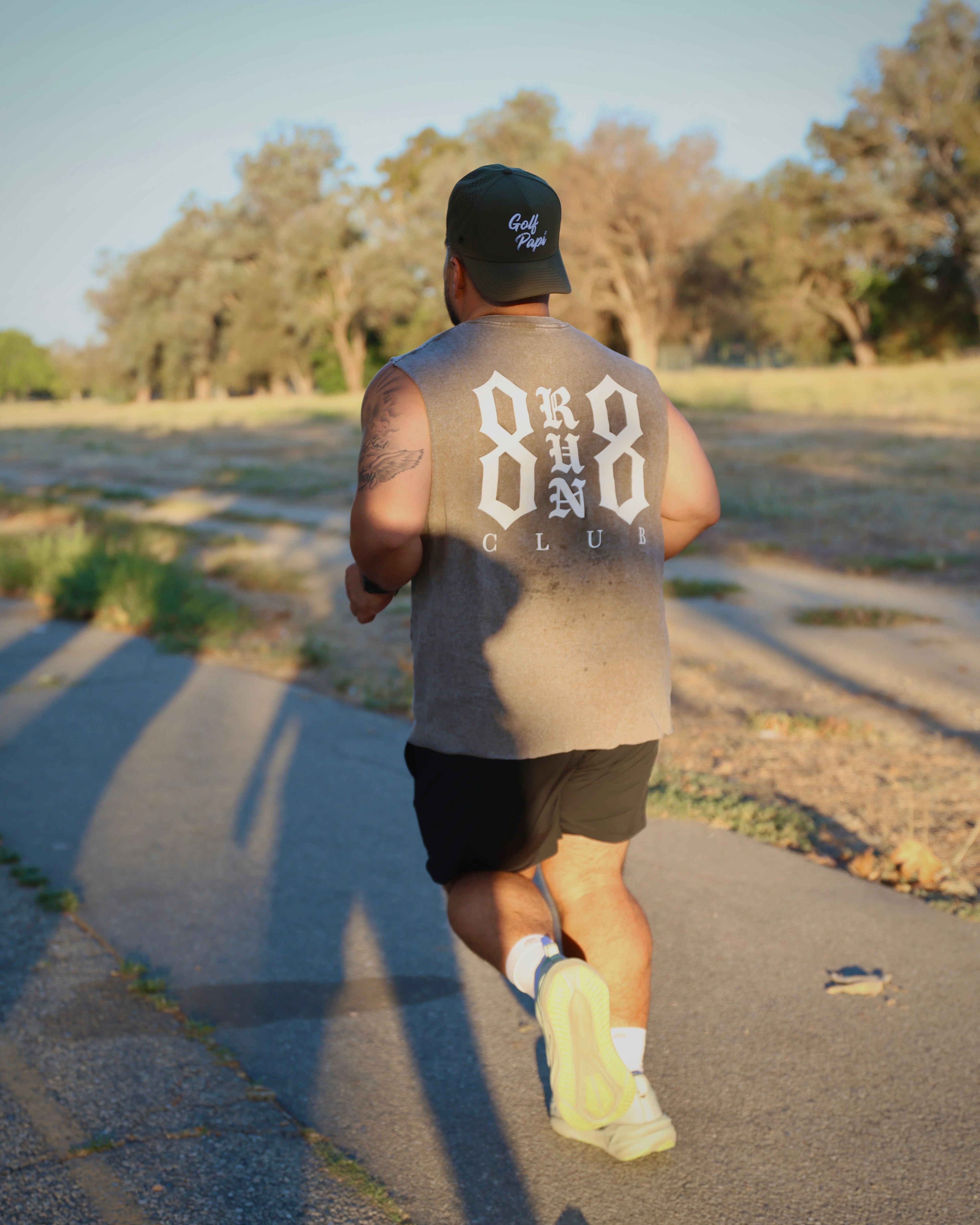 8Run8Club Tee - Mineral Wash Olive
