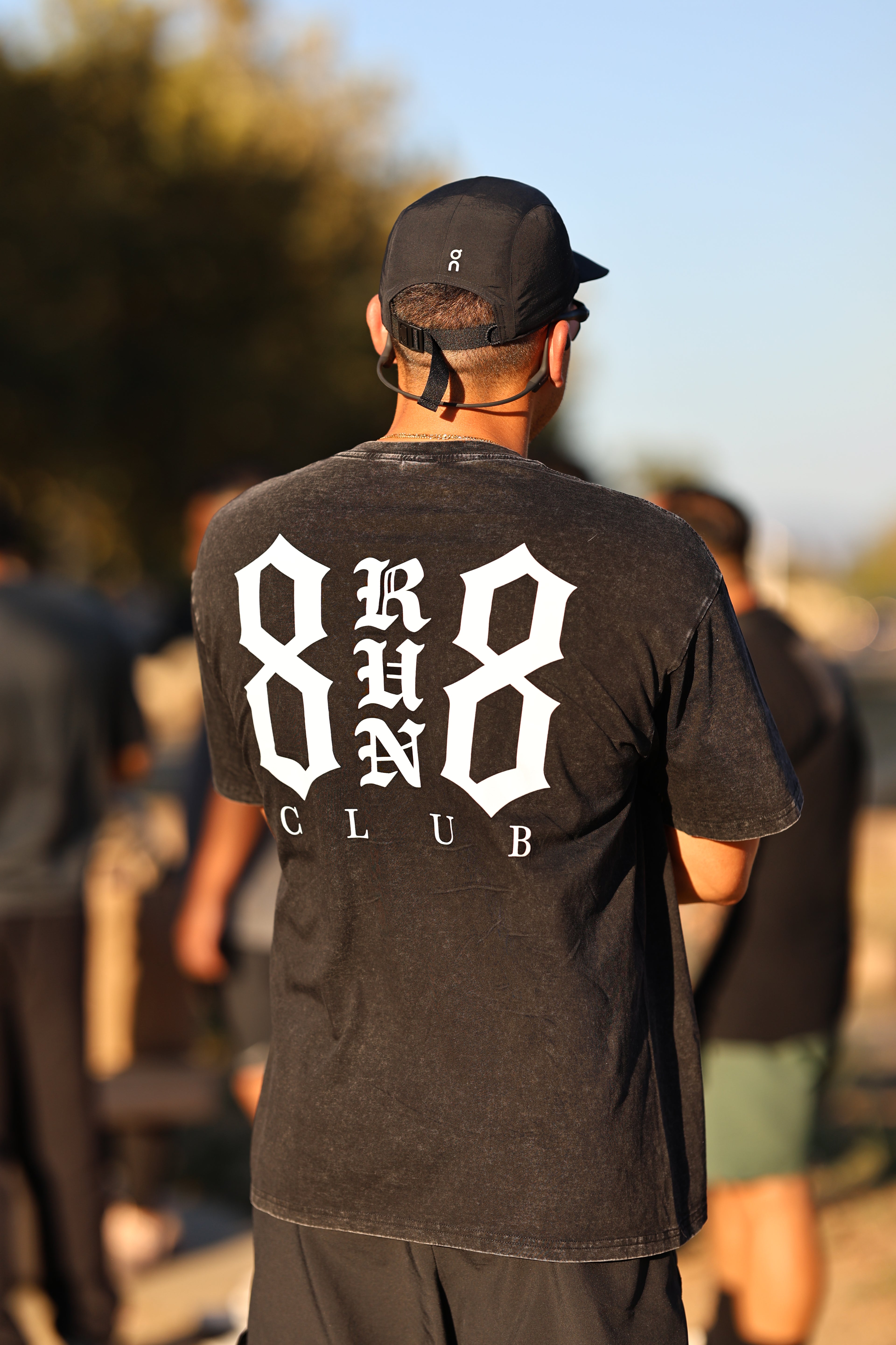 8Run8Club Tee - Mineral Wash Black